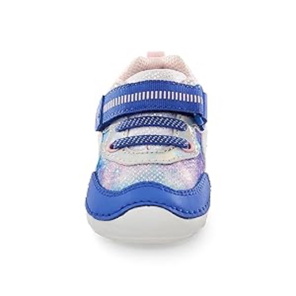 Size 3.5 Baby Stride Rite Galaxy Blue and Pink Sneakers